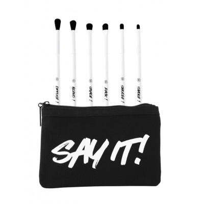 BH Cosmetics Say It 6pc Eye Brush Set with Bag